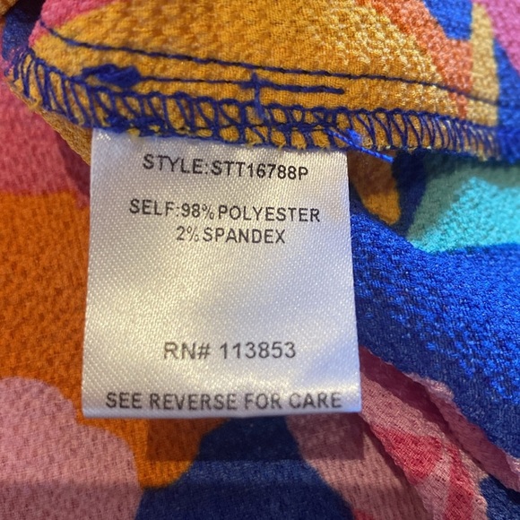 Sugarlips Heat Wave Dupont Bubble Crepe Top Multi Color Sz XL - Picture 5 of 9